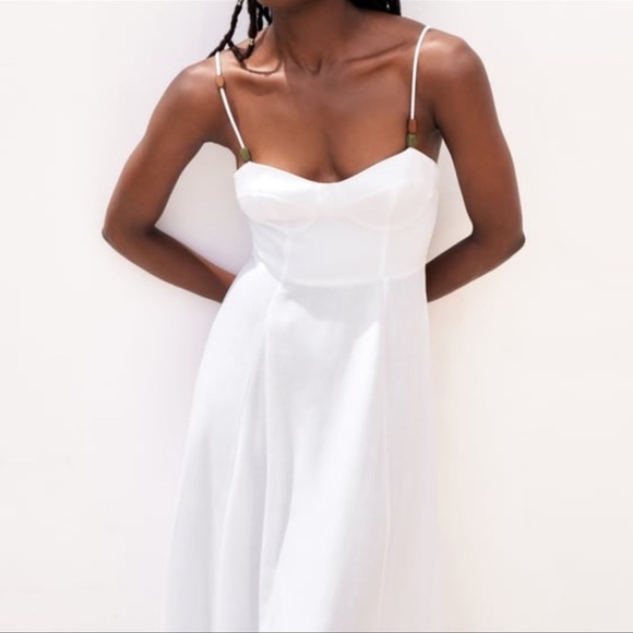 ZARA SWEETHEART NECKLINE DRESS - Picture 9 of 16